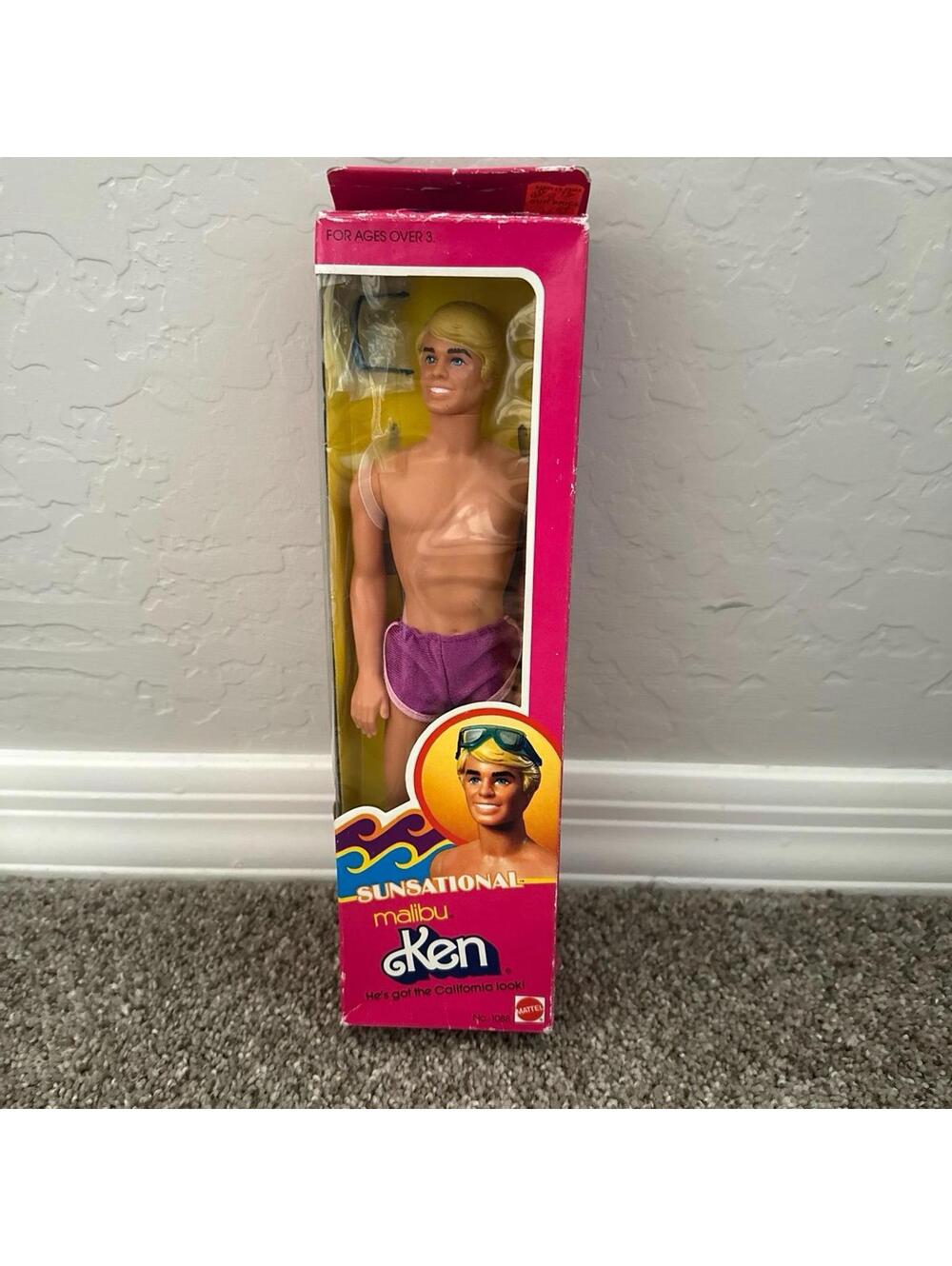 Vintage Mattel NIB Sunsational Malibu Ken Barbie Doll 1981